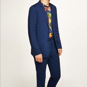 Topman Skinny Navy Suit